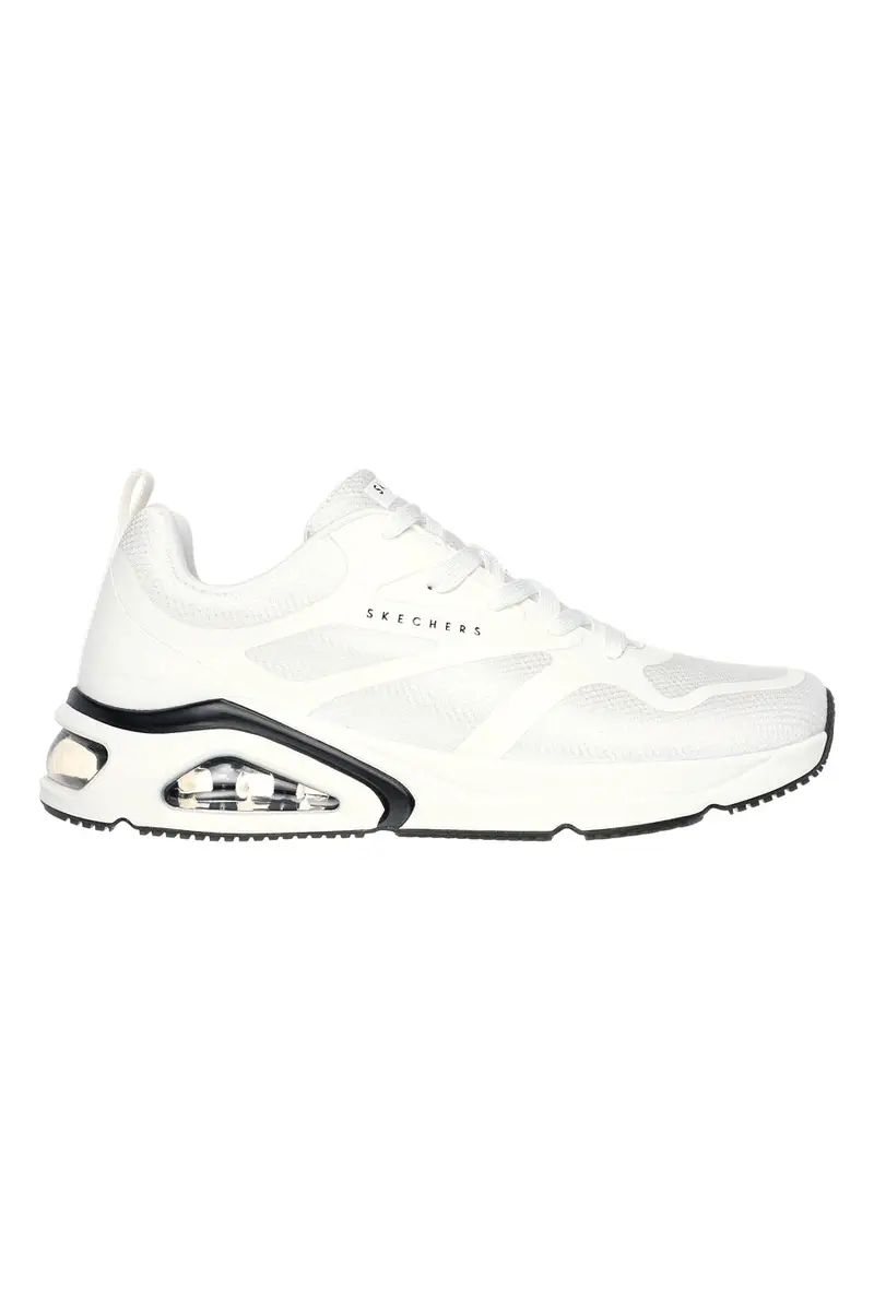 Sneakers Bianche con Soletta Air Cooled Memory Foam SKECHERS Tres-Air Uno - Revolution-Airy