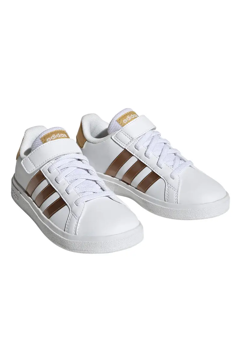 Sneakers Bianche Con Strappo in Velcro Adidas Grand Court 2 El K miniatura 2