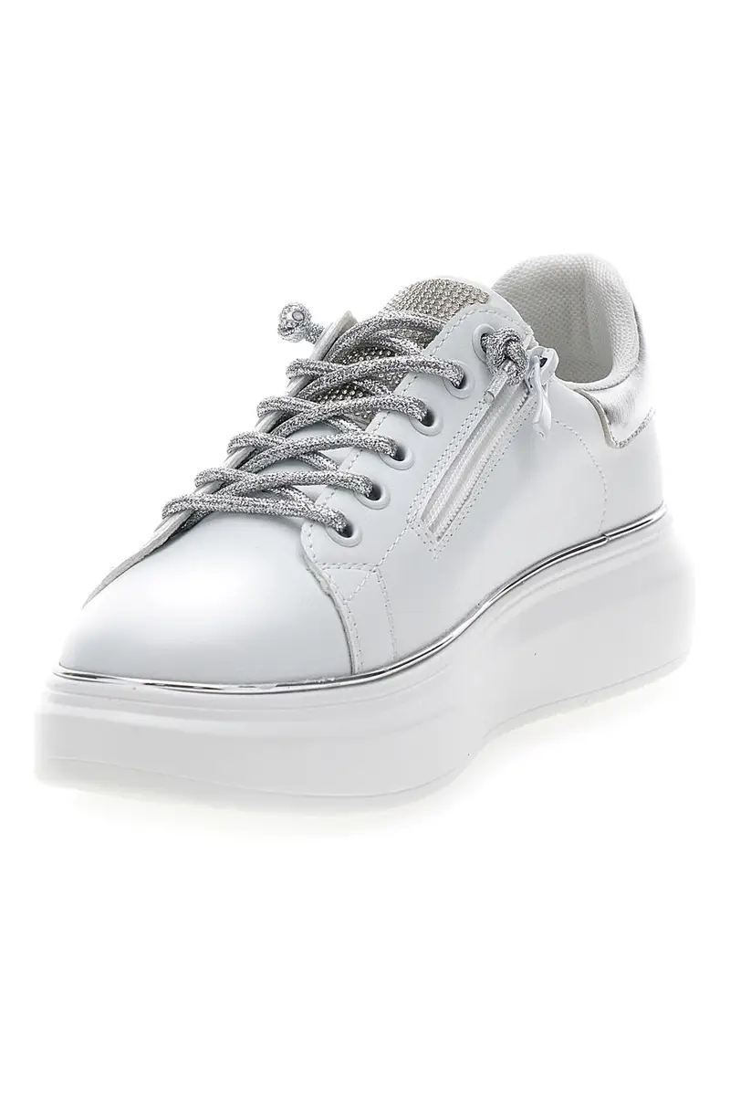 Sneakers bianche con strass ENERGY E86 miniatura 3