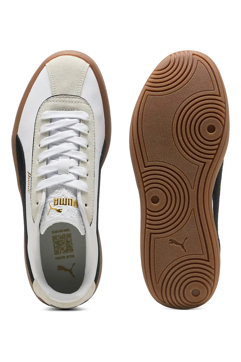 Sneakers Bianche con Suola a Contrasto Puma Club Klassika miniatura 3