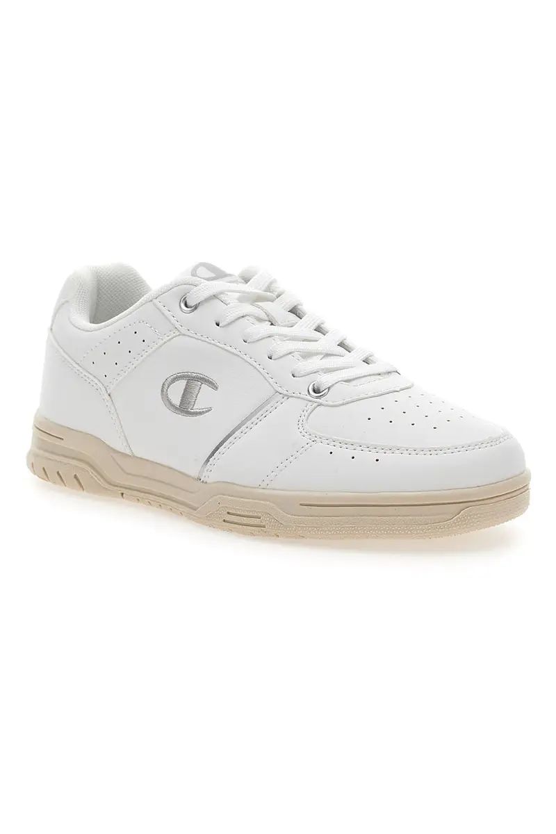Sneakers Bianche con Suola in Gomma CHAMPION CLAY 400 W miniatura 2