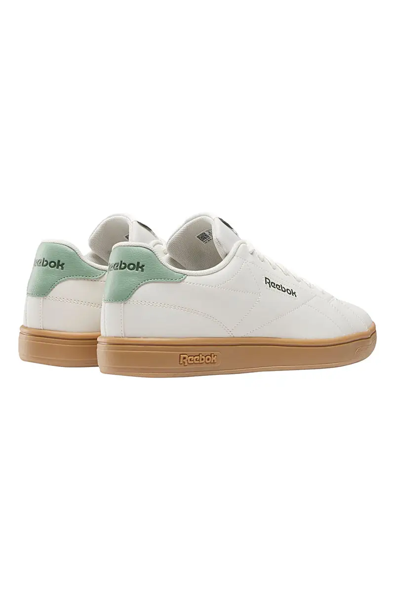 Sneakers Bianche con Suola Marrone Reebok Court Clean miniatura 3