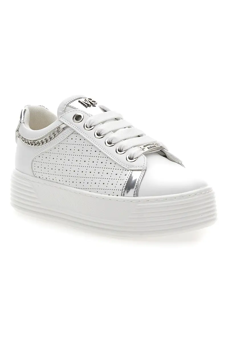 Sneakers Bianche con Tomaia Decorata e Platform MARIELLA BURANI 50251 miniatura 2