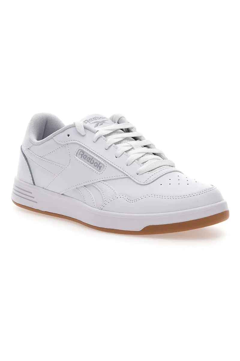 Sneakers Bianche con Tomaia in Pelle Reebok Court Advance miniatura 3