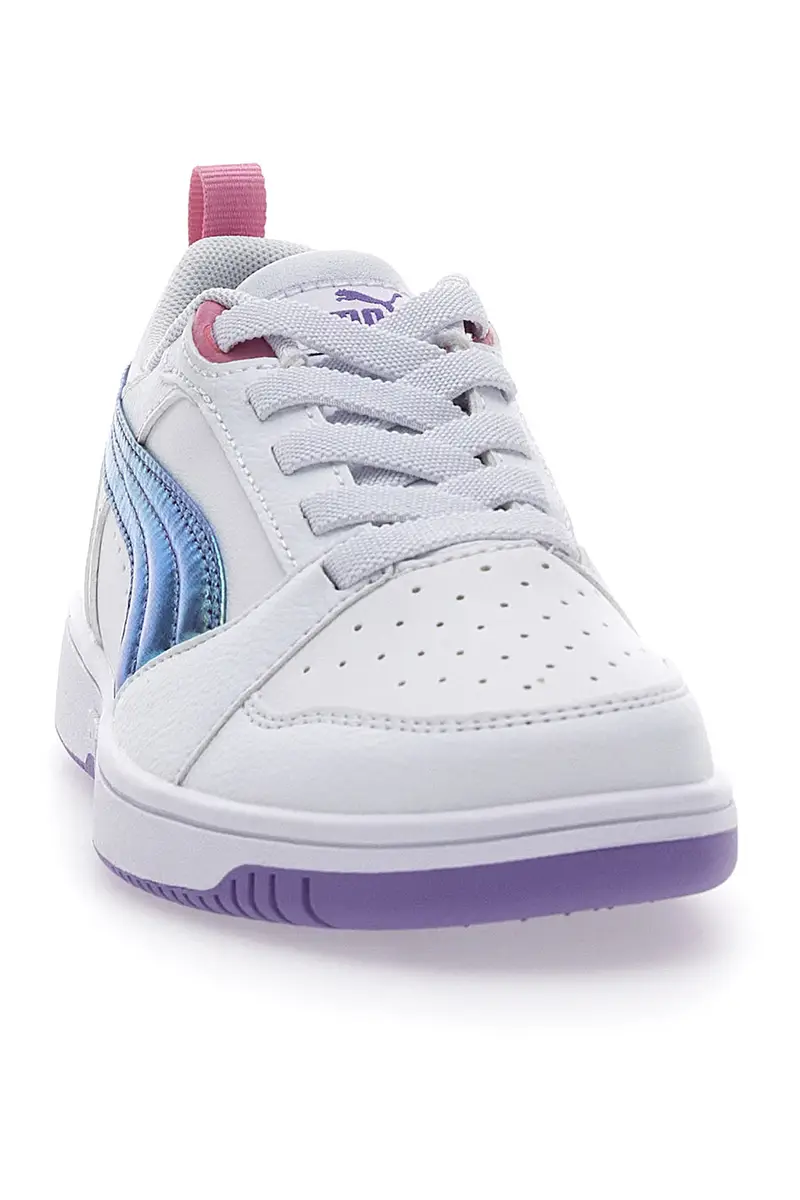 Sneakers bianche con tomaia traforata Puma Rebound V6 Lo Bouncy Sky AC PS miniatura 2