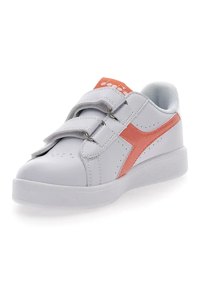 Sneakers Bianche con Velcro Diadora Game Step P PS Girl miniatura 3