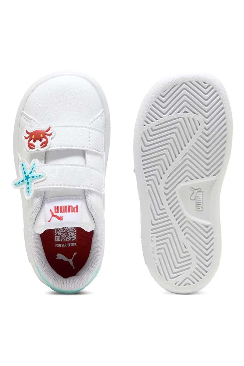 Sneakers Bianche con Velcro e Dettagli Marini Puma Smash 3.0 Badges V Inf miniatura 3