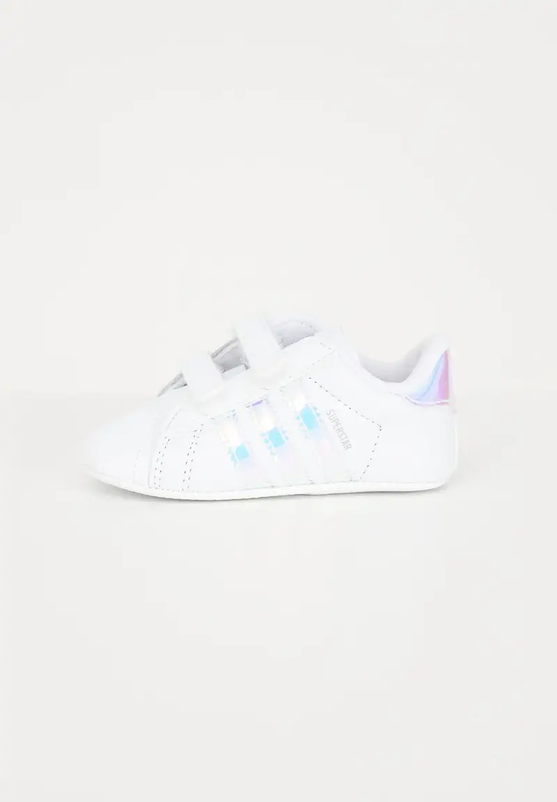 Sneakers bianche da neonato con strappo SUPERSTAR