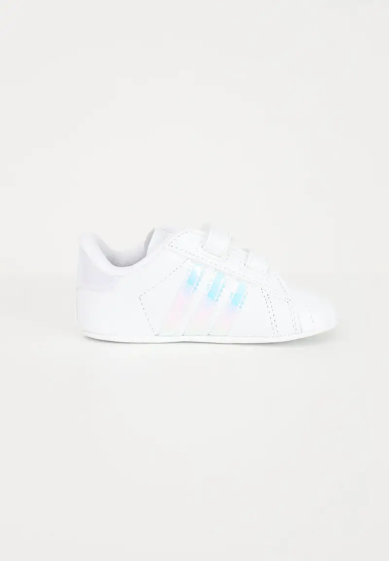Sneakers bianche da neonato con strappo SUPERSTAR miniatura 2