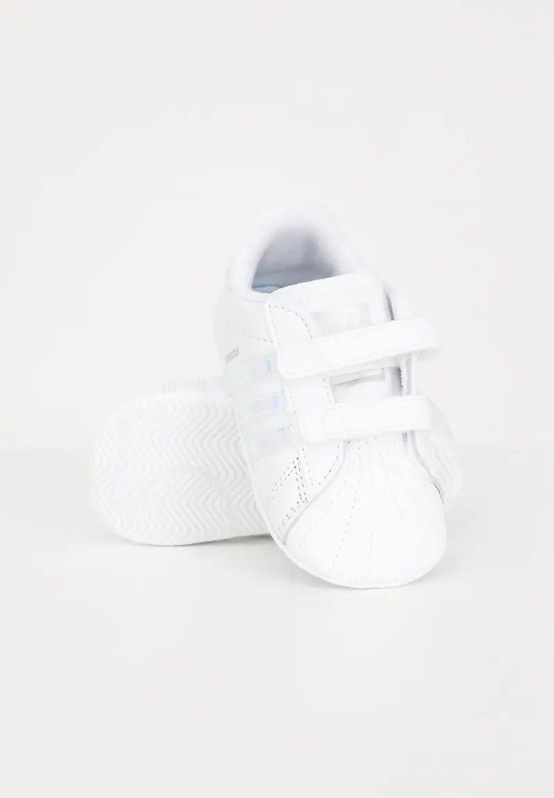 Sneakers bianche da neonato con strappo SUPERSTAR miniatura 3