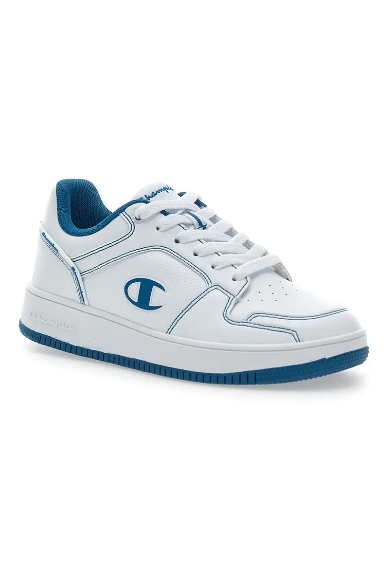 Sneakers Bianche e Azzurre Champion RD18 2 Low B Gs miniatura 2