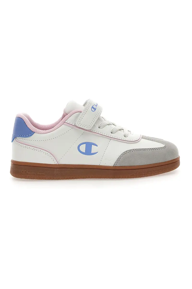 Sneakers Bianche e Azzurre Con Logo Laterale Champion Prestige Mix G Ps
