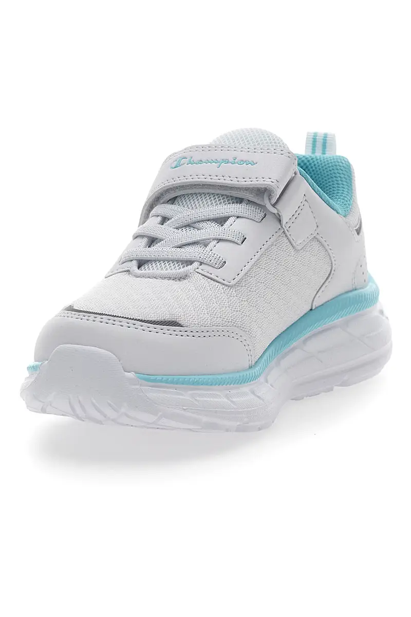 Sneakers Bianche e Azzurre Con Strappo Champion FX III G PS miniatura 3