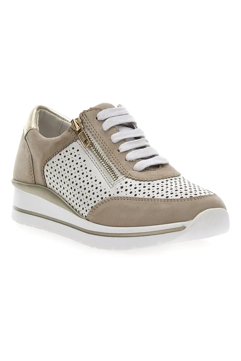 Sneakers Bianche e Beige Prima Riga 21668FAST miniatura 2