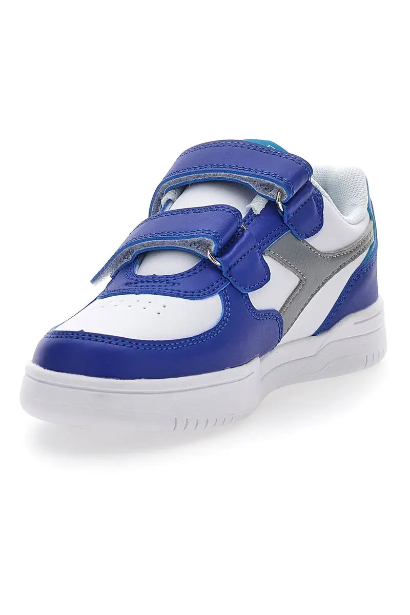 Sneakers Bianche e Blu con Logo Grigio Diadora Raptor Low Ps miniatura 3