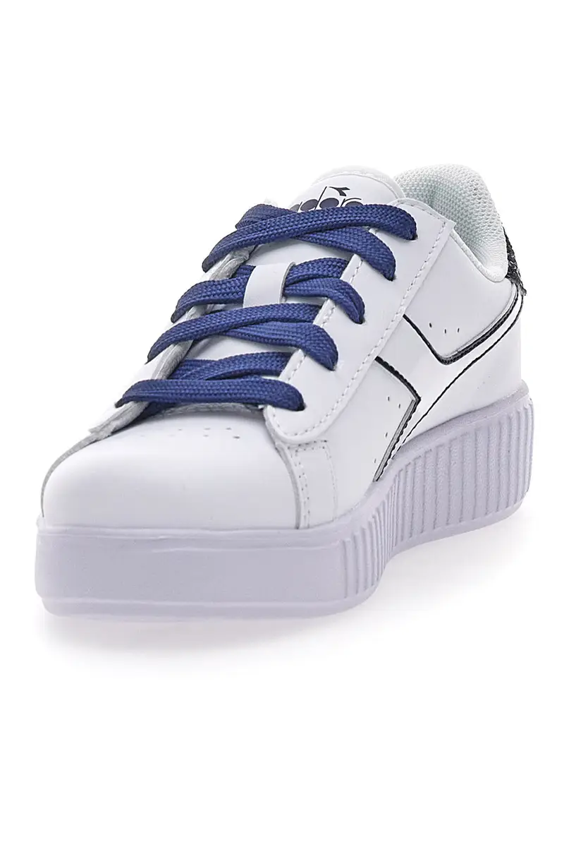 Sneakers Bianche e Blu Diadora Game Step P Sparkly Ps miniatura 3