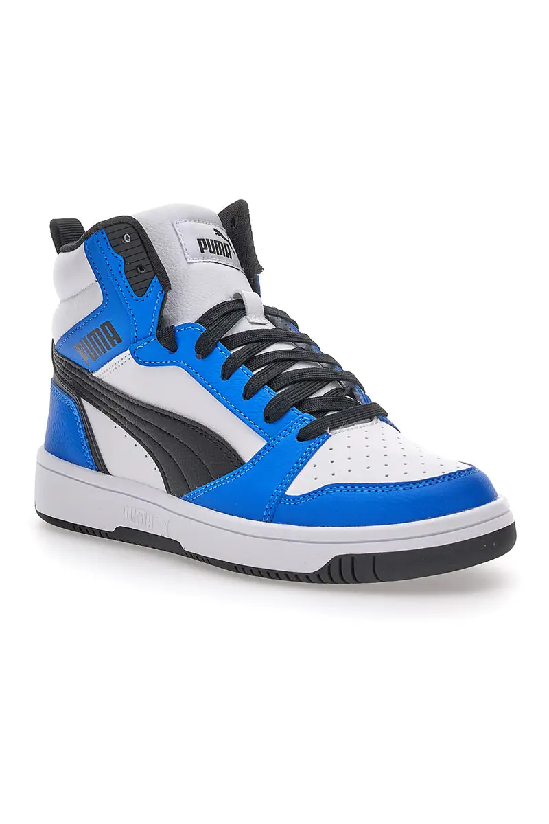 Sneakers Bianche e Blu Mid-Cut Puma Rebound V6 Mid Jr miniatura 2