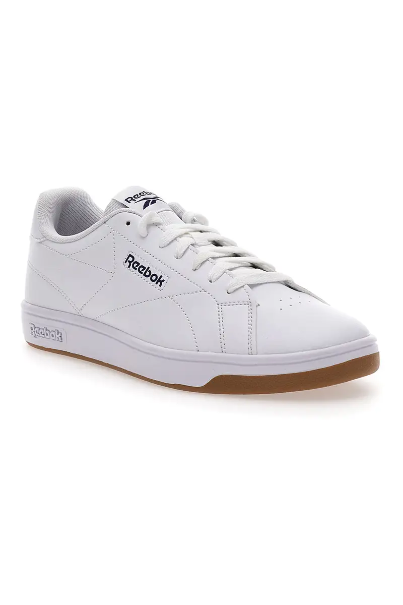 Sneakers Bianche e Blu Reebok Court Clean miniatura 2