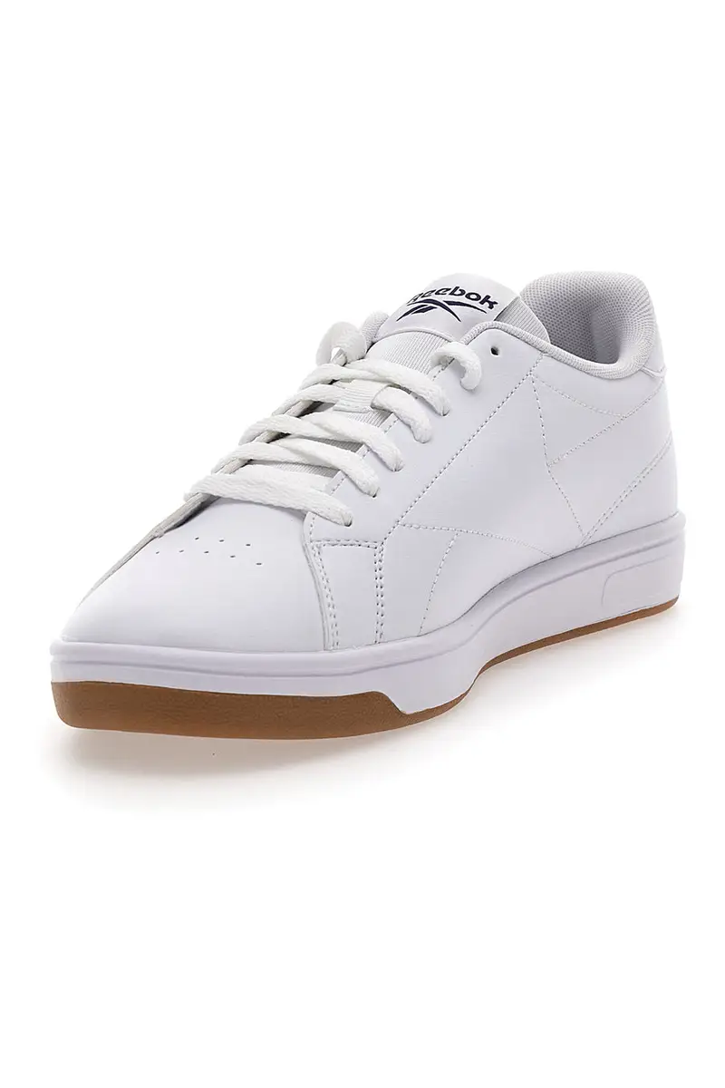 Sneakers Bianche e Blu Reebok Court Clean miniatura 3