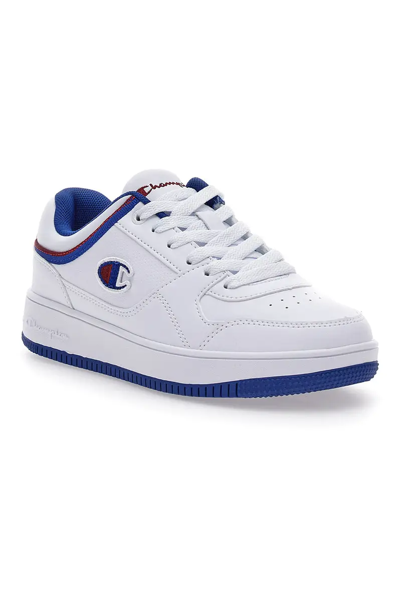 Sneakers Bianche e Con Dettagli e Suola Blu Champion RD18 LOW B GS miniatura 2