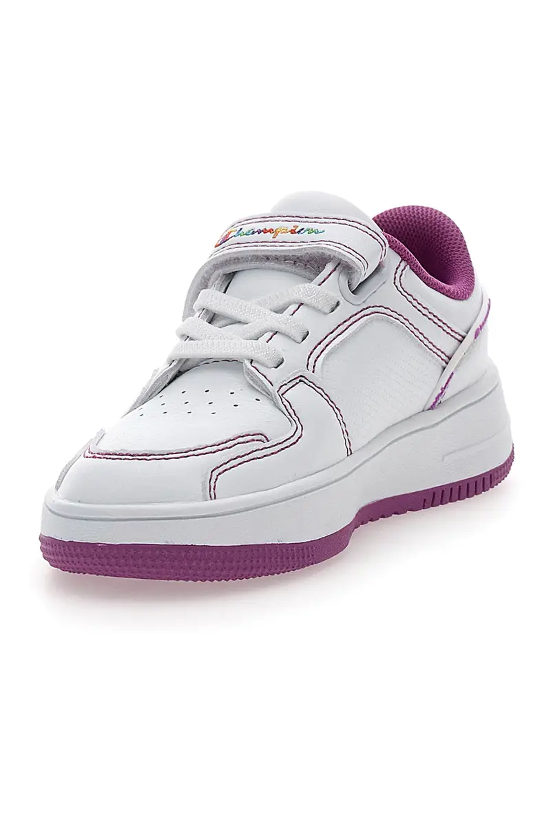 Sneakers Bianche e Fuxia con tomaia traforata CHAMPION RB18 2.0 LOW G TD miniatura 3