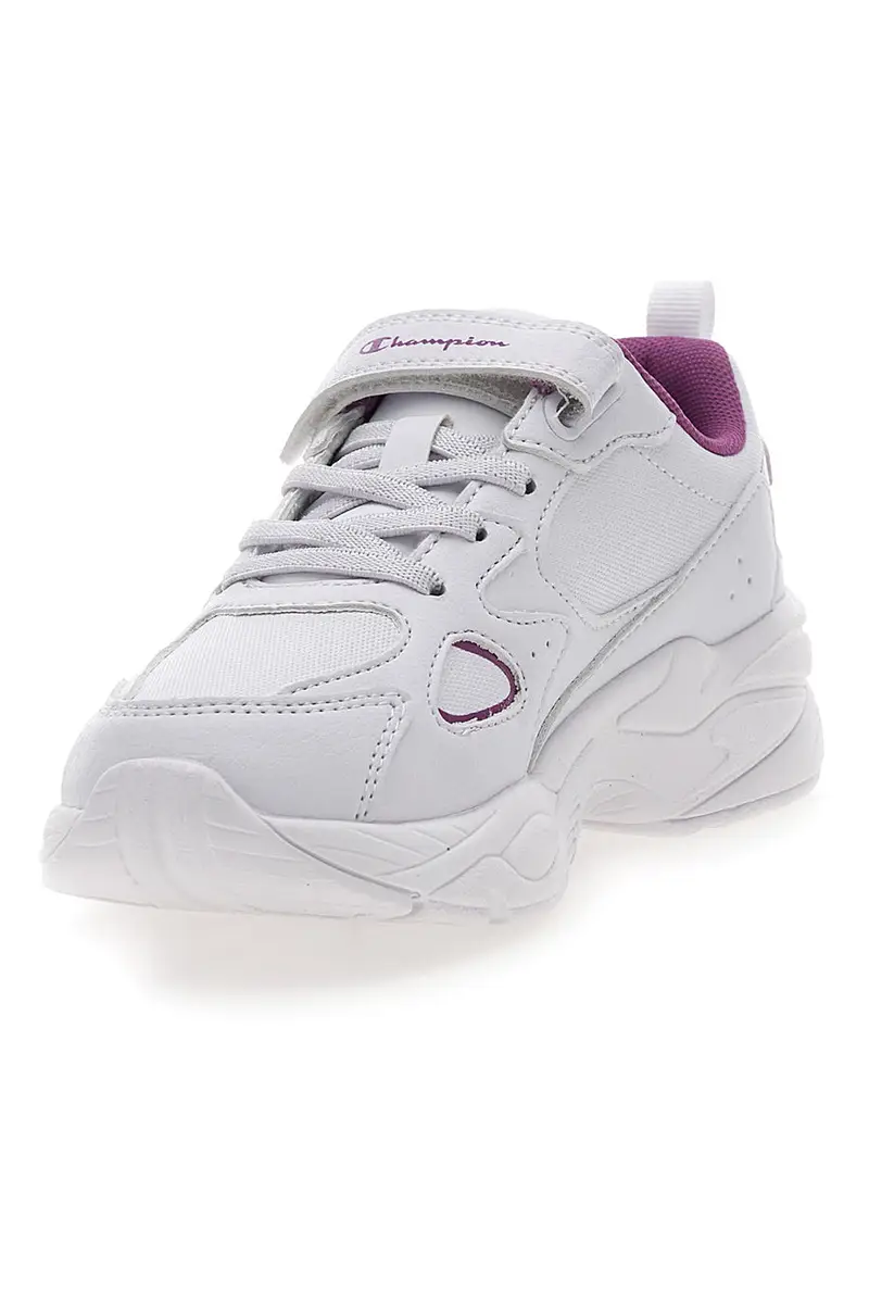 Sneakers Bianche e Fuxia con Velcro e Lacci Elastici CHAMPION COUNTESS G PS miniatura 3