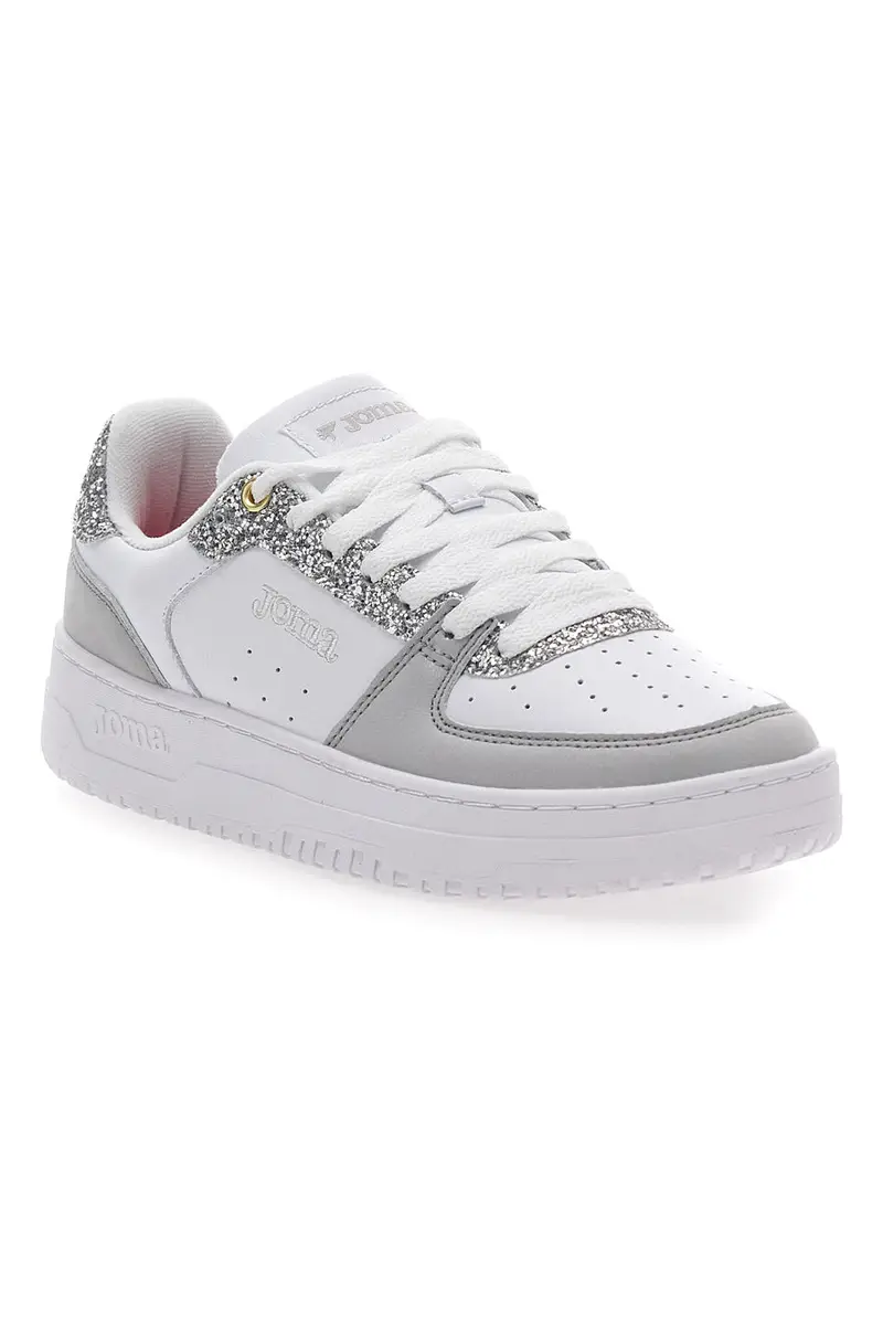 Sneakers Bianche e Grigie con Glitter e Tomaia Traforata JOMA C.CAVA LADY 2523 miniatura 2