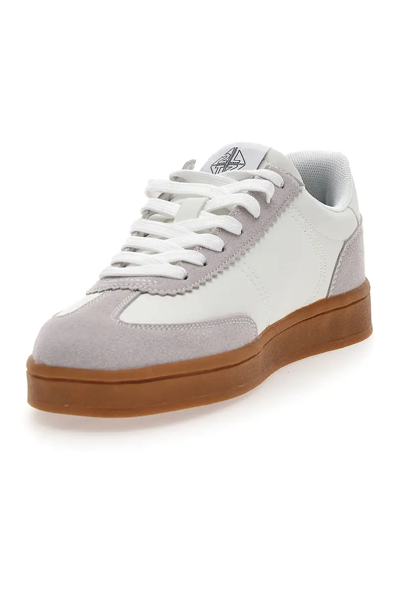 Sneakers Bianche e Grigie da Uomo 2T2L 4186 miniatura 3