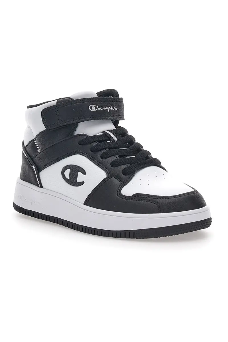 Sneakers Bianche e Nere Alte Champion Rebound 2.0 Mid B GS miniatura 2