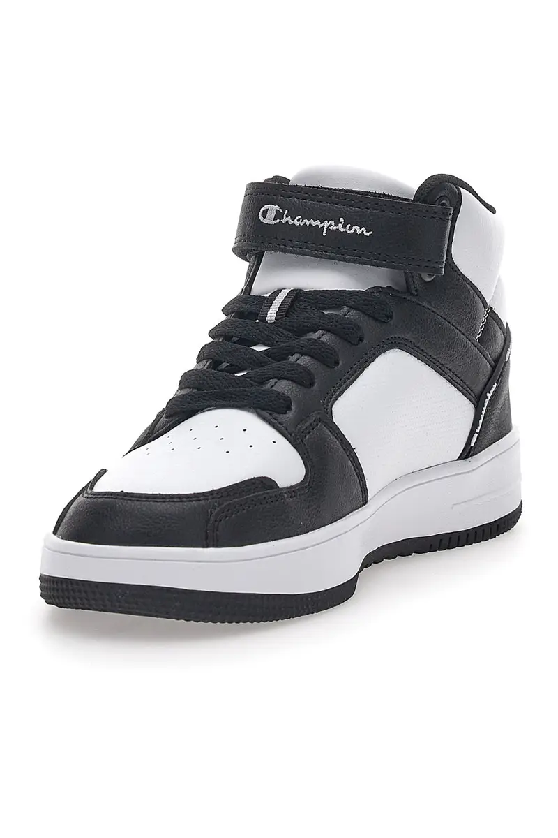 Sneakers Bianche e Nere Alte Champion Rebound 2.0 Mid B GS miniatura 3