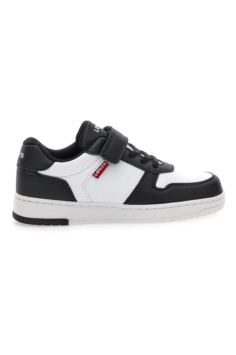 Sneakers bianche e nere con chiusura a strappo Levi's Kick SE