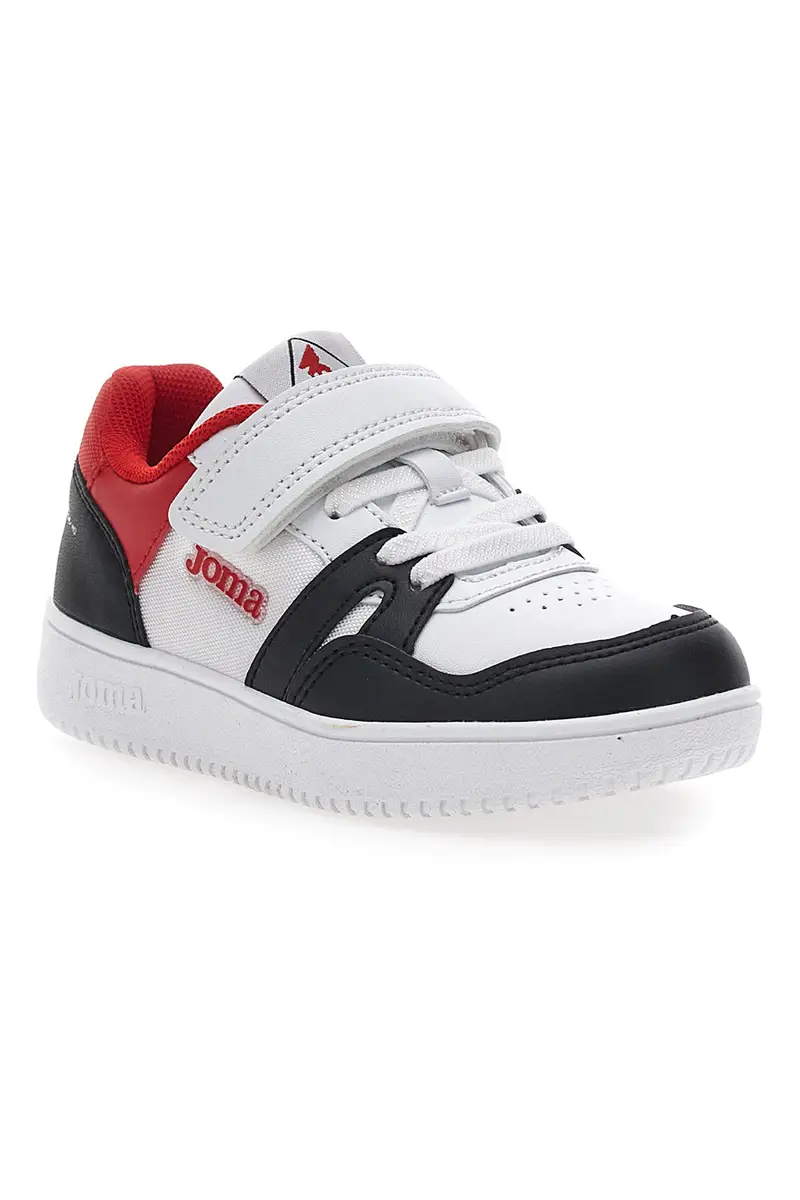 Sneakers Bianche e Nere con Velcro JOMA PLATEA LOW JR 2506 miniatura 2