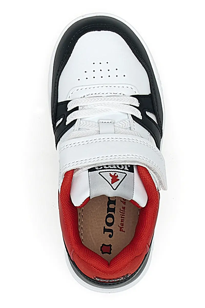 Sneakers Bianche e Nere con Velcro JOMA PLATEA LOW JR 2506 miniatura 3