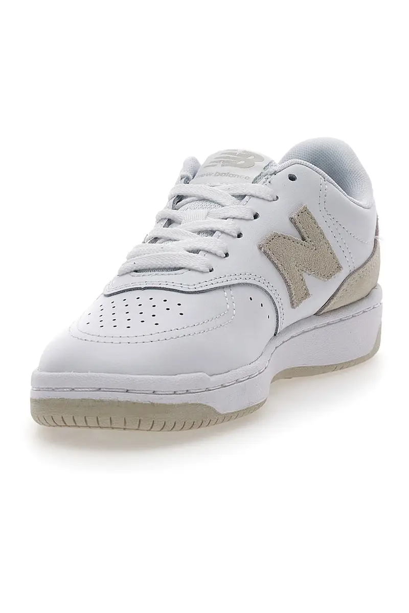 Sneakers bianche e oro con tomaia traforata NEW BALANCE BB80RTG miniatura 3