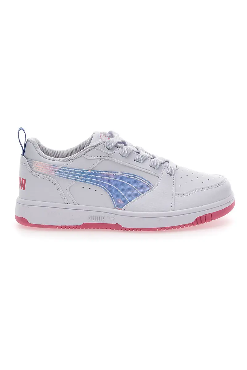 Sneakers Bianche e Rosa Con Fascia Laterale Puma Rebound V6 Lo Deep Ac Ps