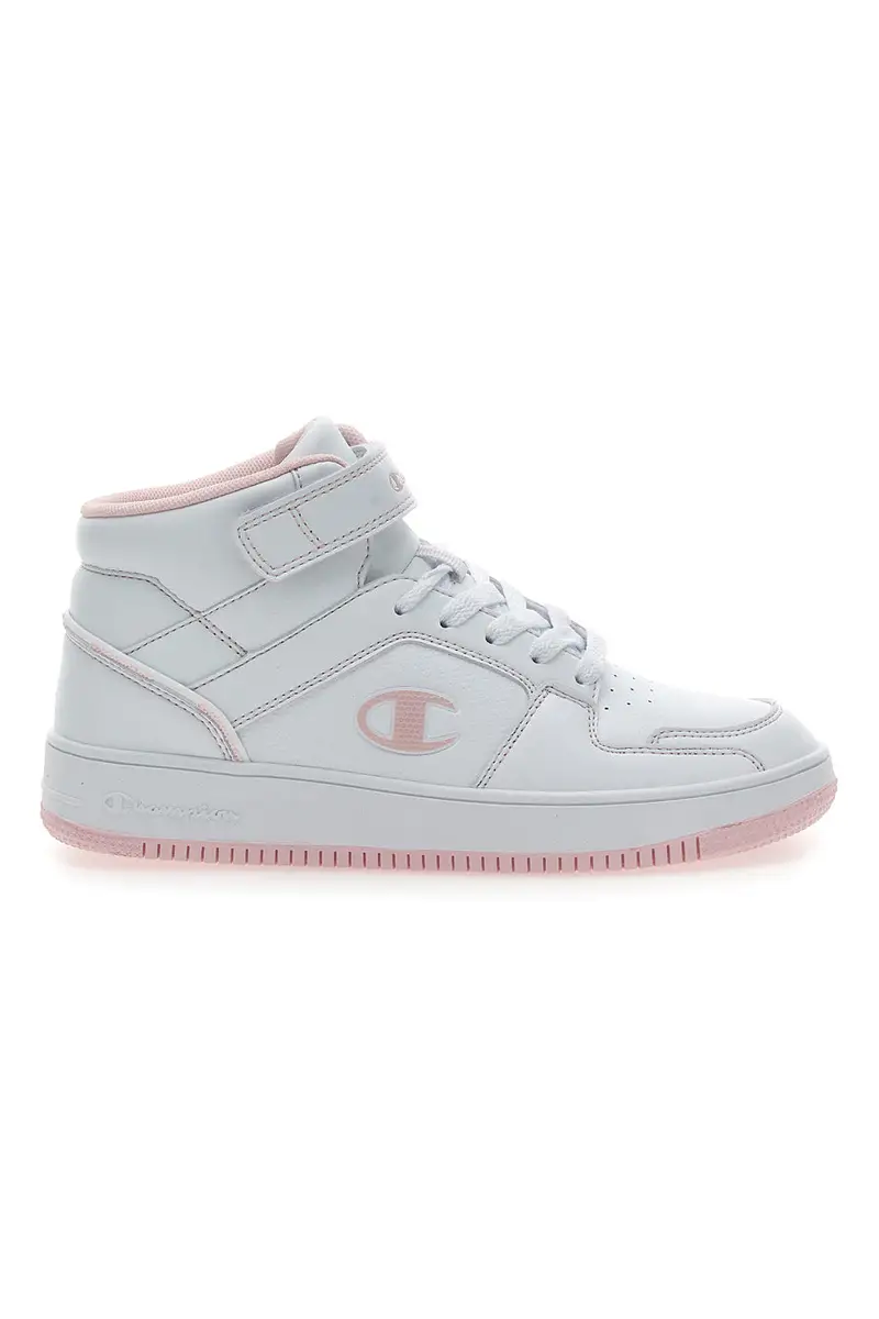 Sneakers Bianche e Rosa Con Strappo Champion RD18 2 MID G GS