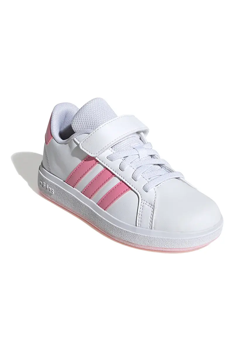 Sneakers Bianche e Rosa Con Strappo In Velcro Adidas Grand Court 2 El C miniatura 2