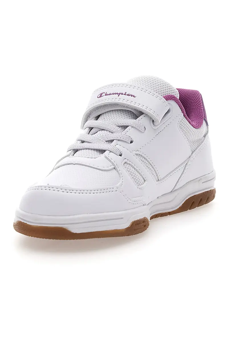 Sneakers Bianche e Rosa Con Strappo in Velcro Champion CLY 87 G PS miniatura 3