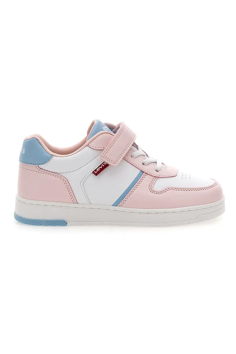 Sneakers Bianche e Rosa con Tomaia Traforata e Velcro LEVI'S 3004