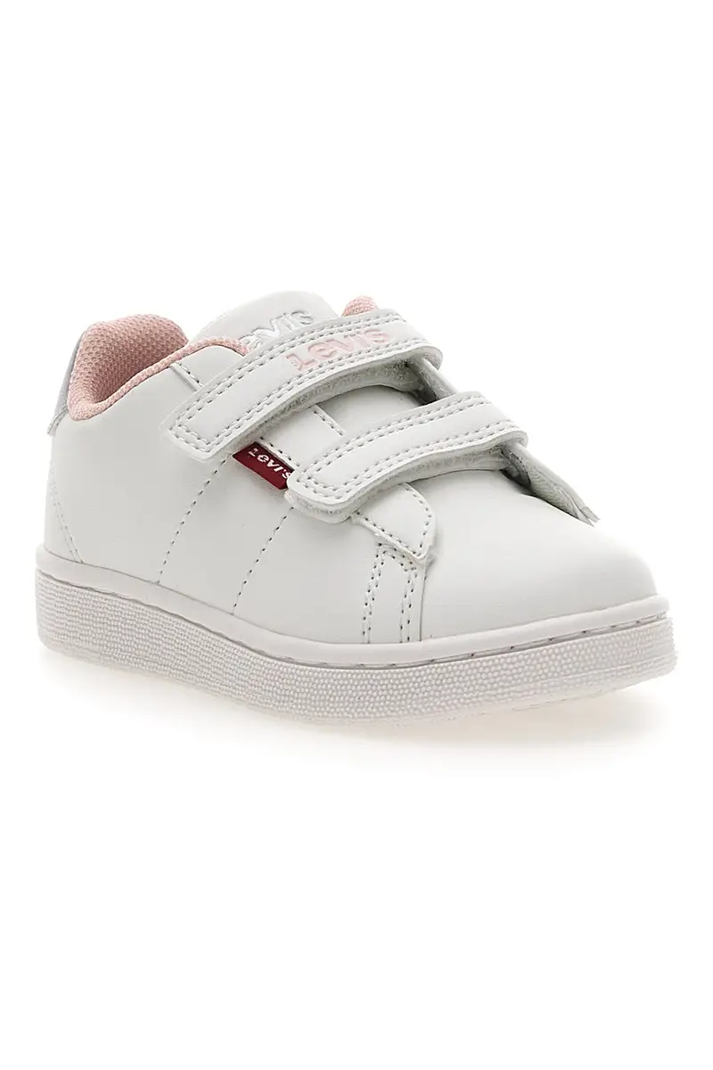 Sneakers Bianche e Rosa con Velcro LEVI'S BELL JR MINI miniatura 2