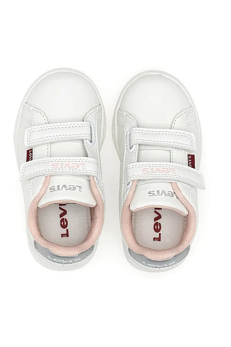 Sneakers Bianche e Rosa con Velcro LEVI'S BELL JR MINI miniatura 3