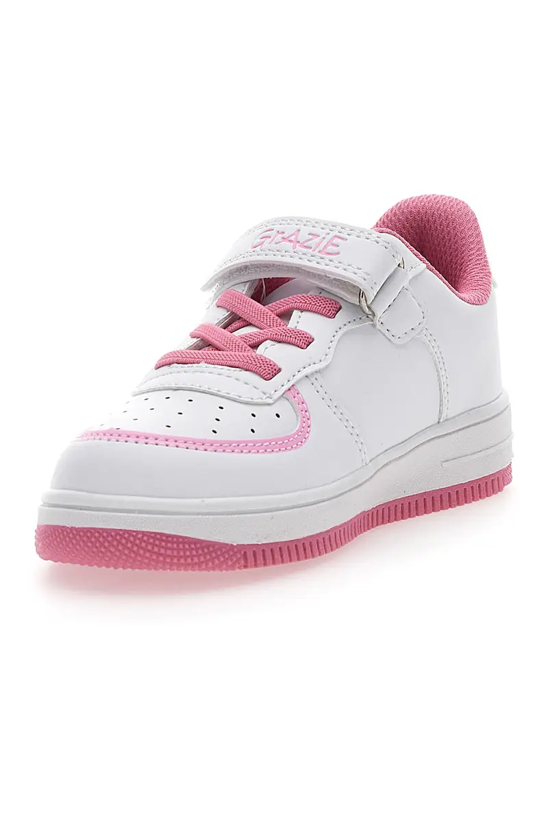 Sneakers Bianche e Rosa Grazie 2327 miniatura 3