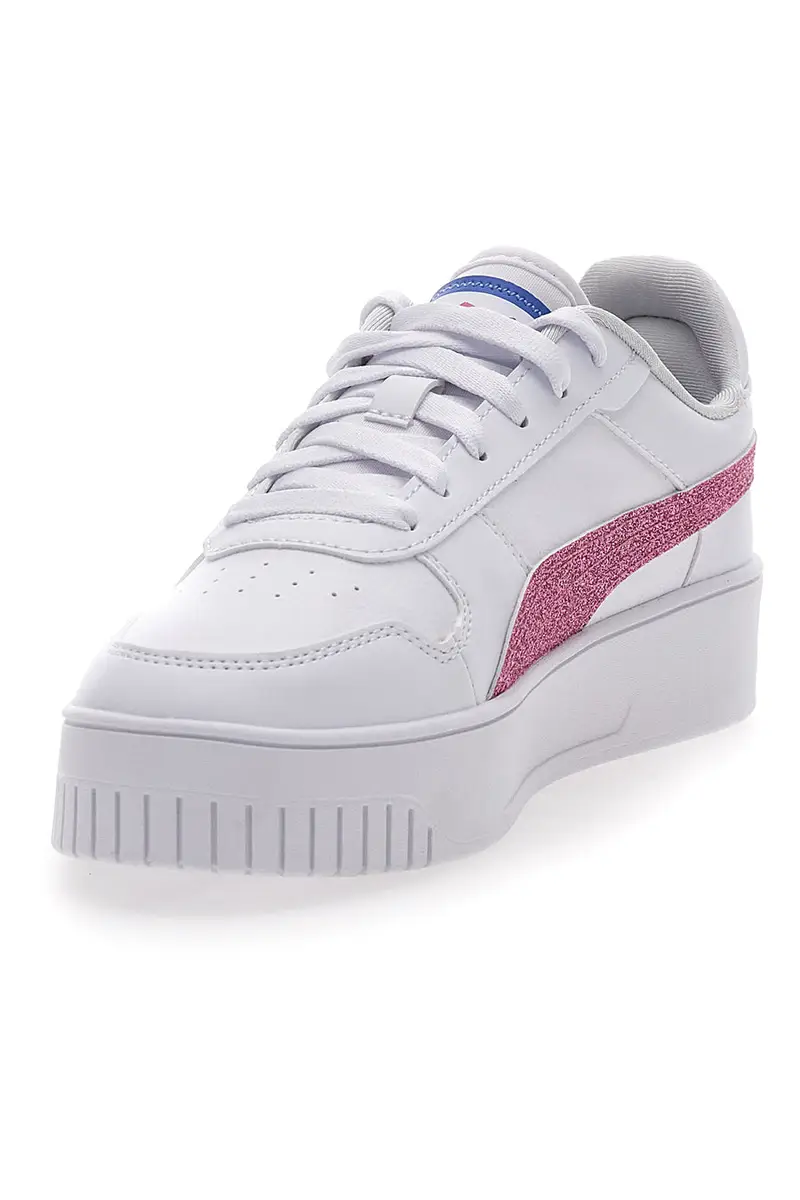 Sneakers Bianche e Rosa Puma Carina Street Deep Dive Jr miniatura 3