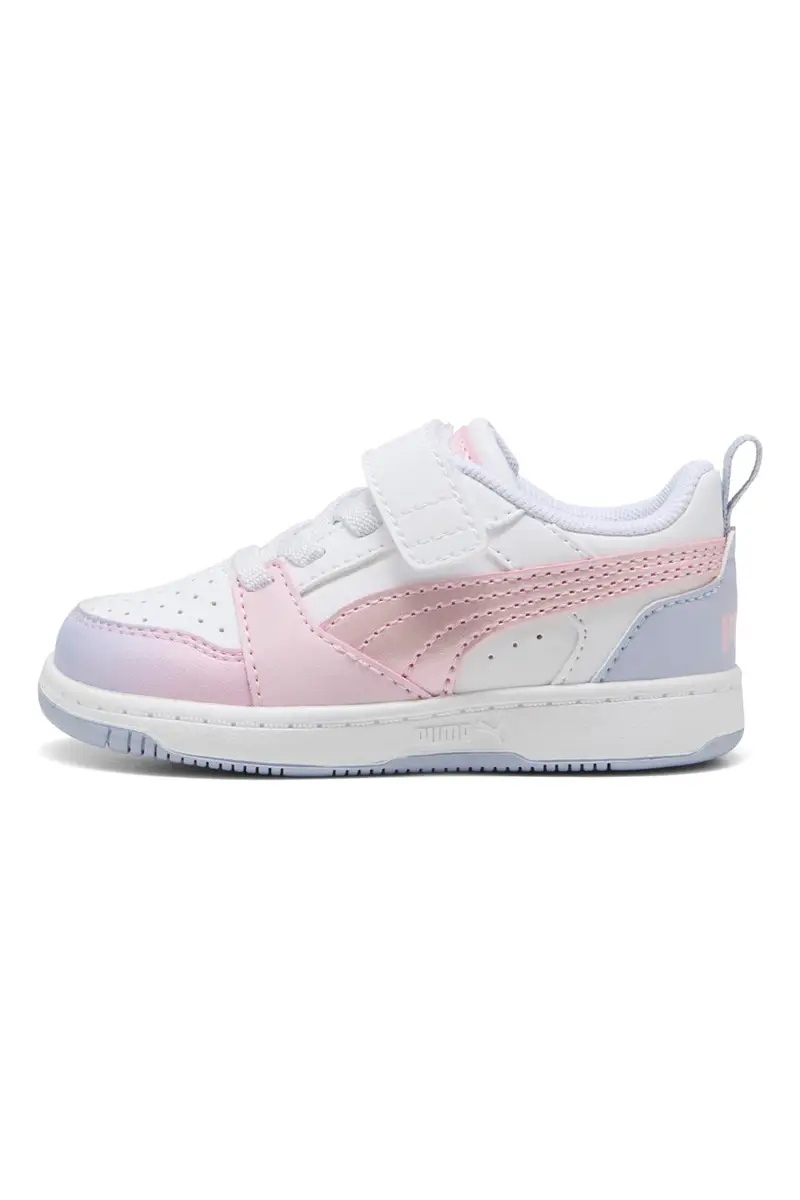 Sneakers bianche e rosa Puma Rebound V6 Lo Blurry Dreams AC+ Inf miniatura 2