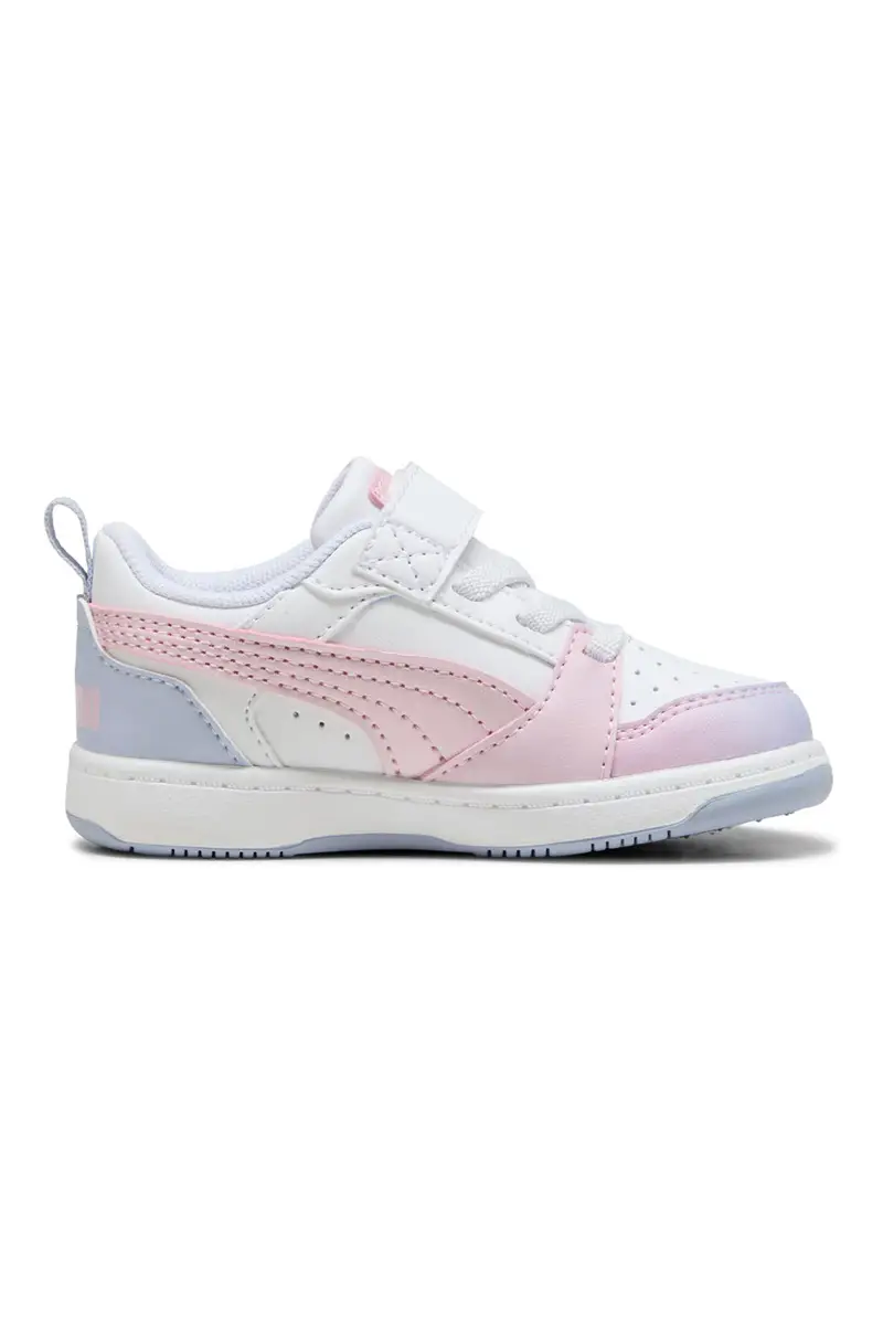 Sneakers bianche e rosa Puma Rebound V6 Lo Blurry Dreams AC+ Inf miniatura 3