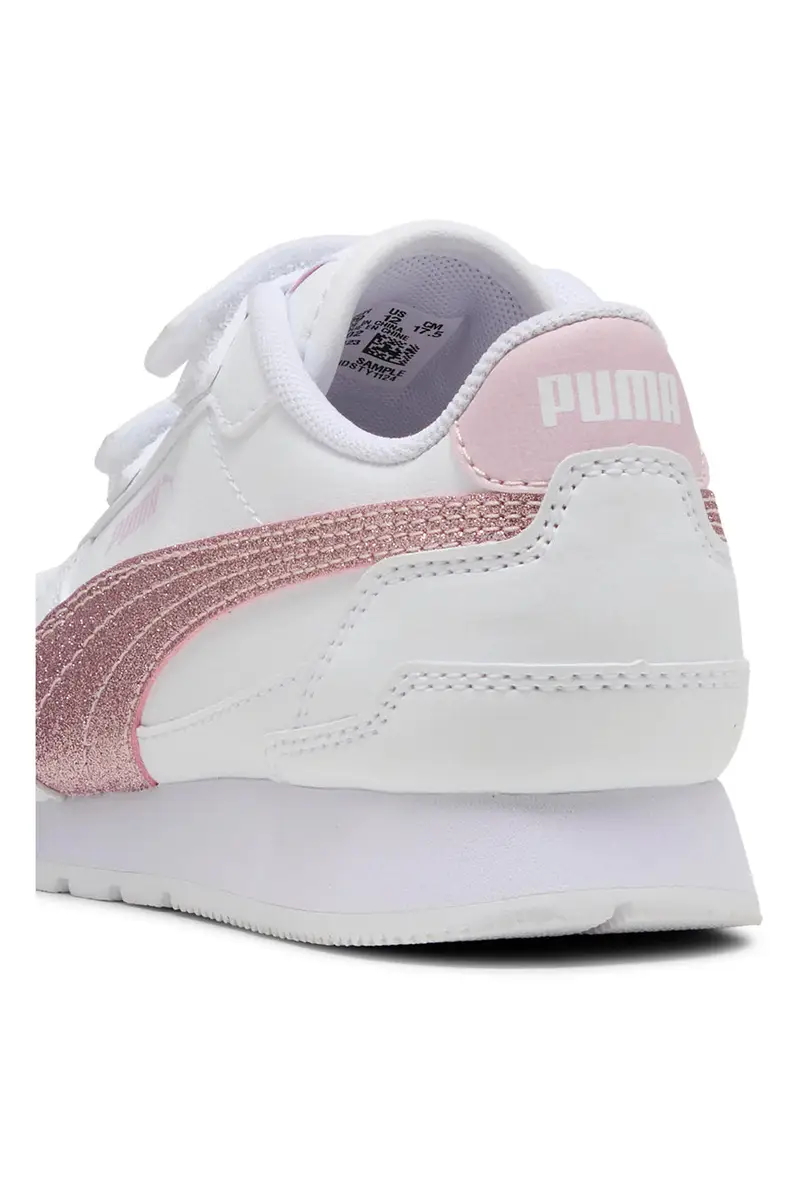Sneakers Bianche e Rosa Puma St Runner V4 Sl Glitter V Ps miniatura 2