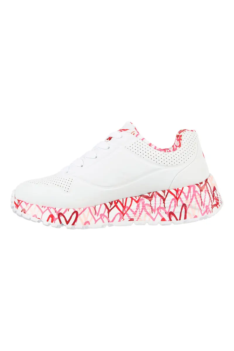 Sneakers Bianche e Rosa Skechers Street Uno Lite -B Lovely Luv miniatura 3