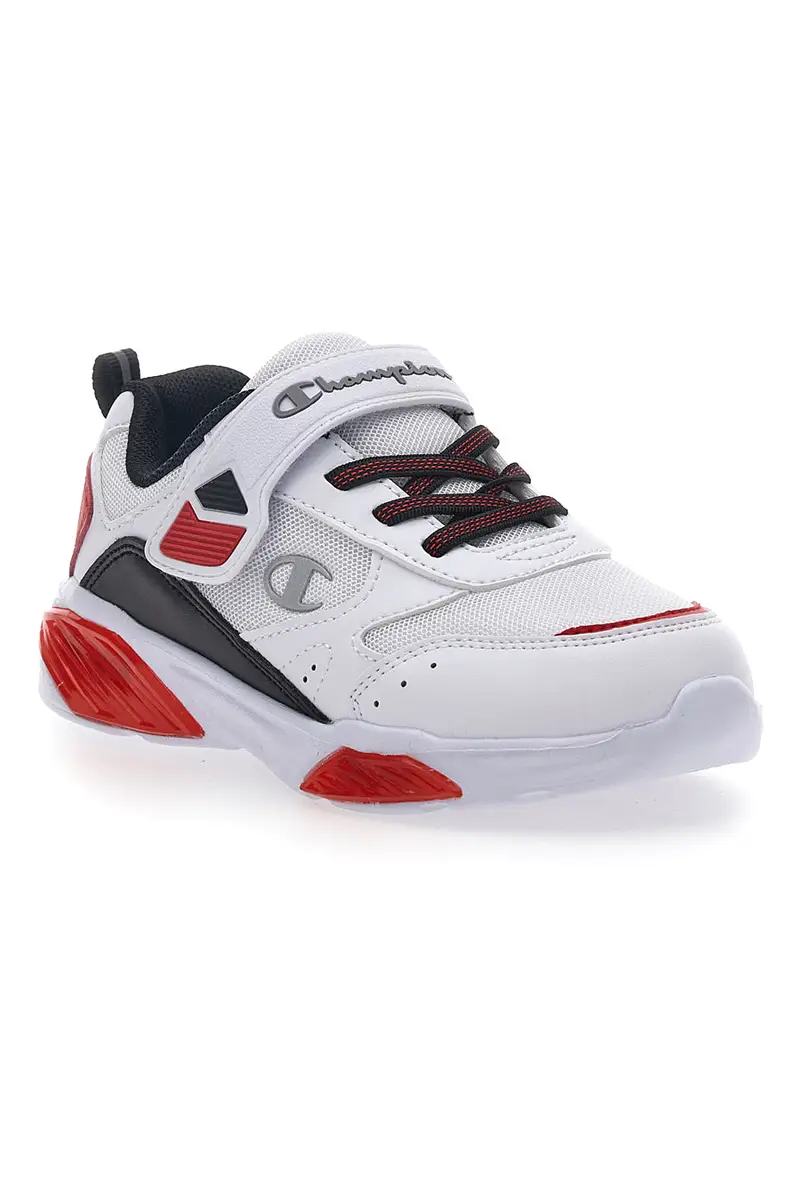 Sneakers Bianche e Rosse Con Luci Champion Wave B PS miniatura 2
