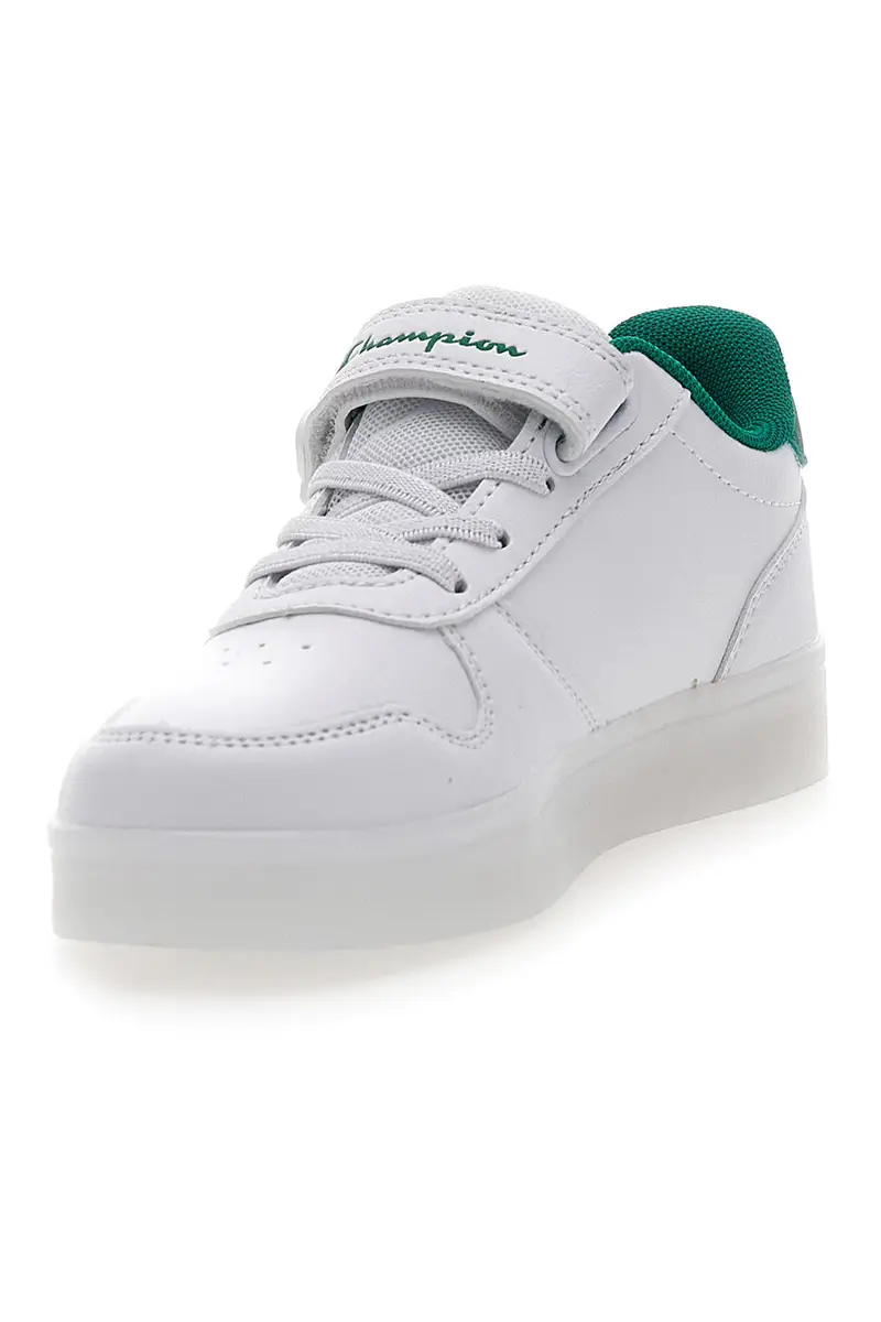 Sneakers Bianche e Verde con Velcro e Lacci Elastici CHAMPION GLW B PS miniatura 3