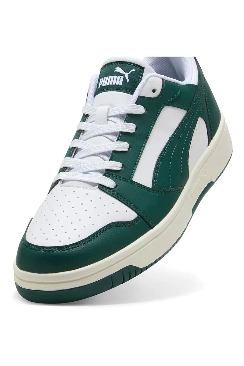 Sneakers Bianche e Verdi PUMA Rebound v6 Low miniatura 2